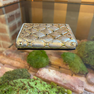 VALENTINO Gold Rockstud Wallet