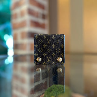 LOUIS VUITTON Small LV Monogram Folding Jewelry Case SN0074 6