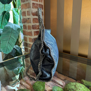 STELLA MCCARTNEY Metallic Blue Falabella Shoulder Bag