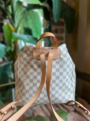 Sperone cloth backpack Louis Vuitton Beige in Cloth - 23690719