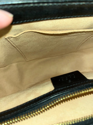 GUCCI Small Padlock GG Supreme Monogram Calfskin Messenger Shoulder Bag