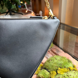 PRADA Triangle Double Symbol Mini Jacquard Leather Shoulder Bag