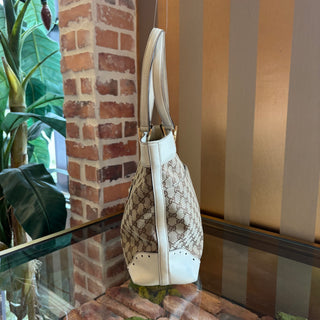 GUCCI Beige GG Canvas Tote Bag