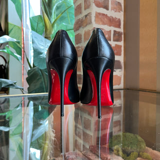 CHRISTIAN LOUBOUTIN La Pigalle Black Shiny Nappa Calf Leather Heels SZ38.5(8.5US)