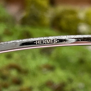 HERMES Enamel Orange Quizz H Belt Buckle