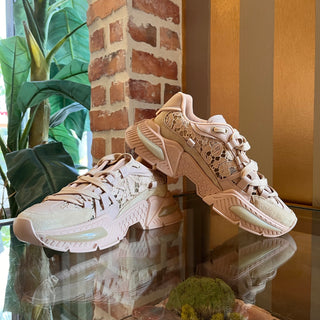 DOLCE&GABBANA Airmaster Pink Mixed Material Sneakers SZ 39.5 (US 9.5)