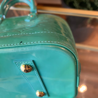 LOUIS VUITTON Monogram Vernis Alma Turquoise PM