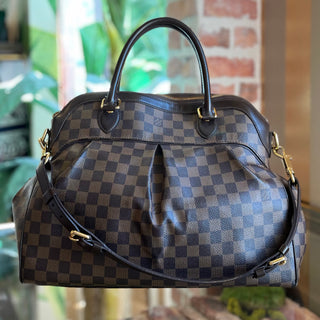 LOUIS VUITTON Trevi GM Brown Damier Ebene Canvas Tote