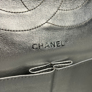 CHANEL Reissue 2.25 227 Jumbo Flap Silver Classic Calfskin Quilted Shoulder Bag