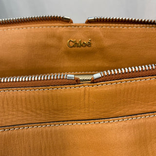 CHLOE Aurore Padlock Caramel Satchel