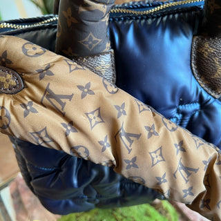 LOUIS VUITTON Speedy Bandouliere 25  Monogram Pillow Navy Econyl Satchel Bag