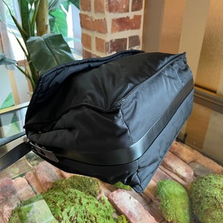 PRADA Black Nylon Padded Puffer Messenger Bag