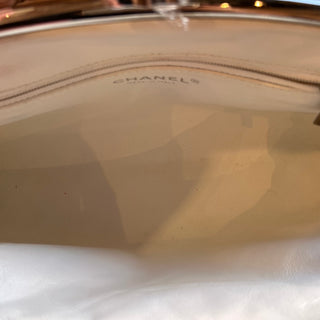 CHANEL Timeless White Perforated Leather Clutch Bag