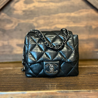 CHANEL 3 Flap Mini Black Quilted Lambskin Crossbody