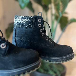 JIMMY CHOO x TIMBERLAND Crystal Utility Boots SZ 7