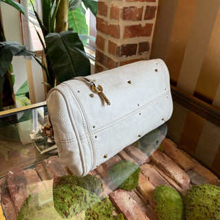 CHLOÉ Paddington White Calfskin Leather Satchel Bag
