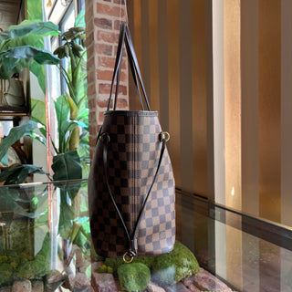 LOUIS VUITTON Neverfull MM Damier Ebene Brown Canvas Tote Bag