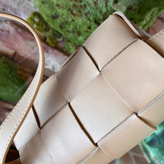 BOTTEGA VENETA Cassette Beige Nappa Leather Belt Bag