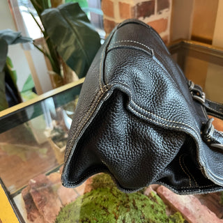 PRADA Vintage Vitello Daino Black Leather Shoulder Bag