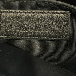 SAINT LAURENT Lou Navy Blue Calfskin Matelasse Monogram Crossbody Bag