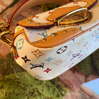 LOUIS VUITTON Marilyn White Monogram Multicolor Canvas Shoulder Bag