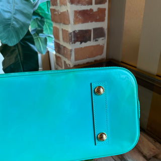LOUIS VUITTON Monogram Vernis Alma Turquoise PM
