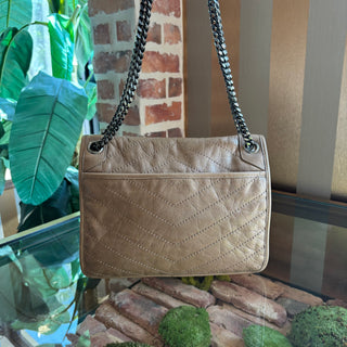 SAINT LAURENT Beige Leather Niki