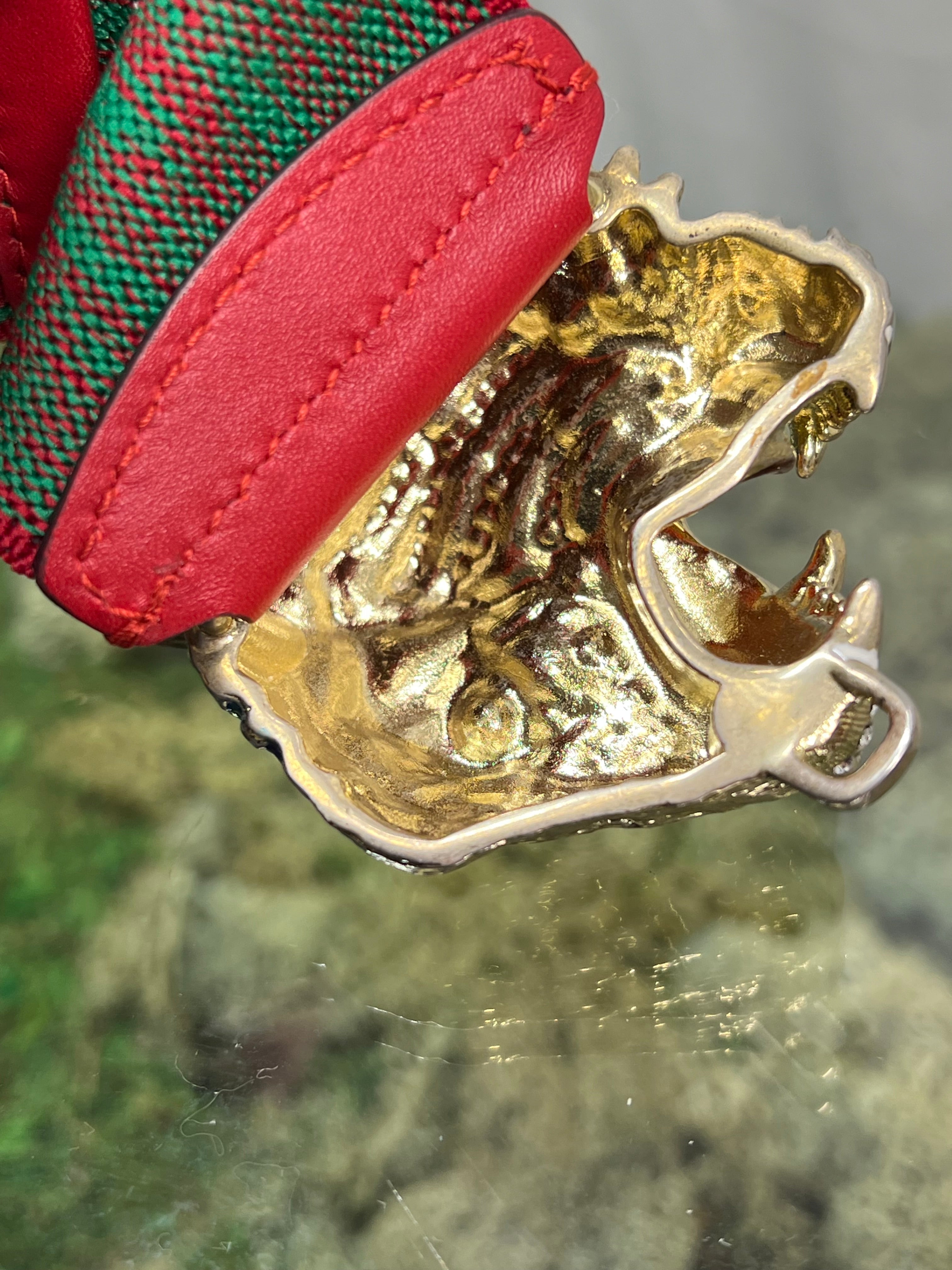 GUCCI Feline Diamond Tiger MultiColor Elastic Belt 85/34