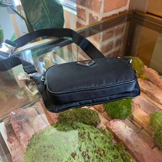 PRADA Black Nylon Belt Bag