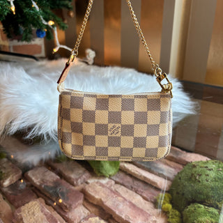 LOUIS VUITTON Damier Azur Pochette Accessories Mini
