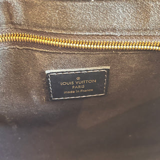 LOUIS VUITTON One Handle Flap MM Black Monogram Canvas Leather Bag