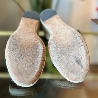 SAINT LAURENT Cassandra Wedge Espadrilles  SZ 37 1/2