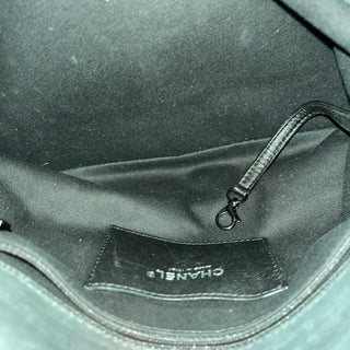 CHANEL Just Mademoiselle Large Black Iridescent Quilted Leather Tote Bag