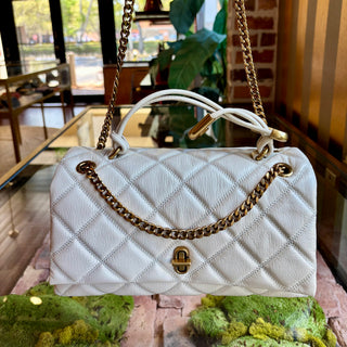 MARC JACOBS Cream Quilted Dual Shoulder Bag