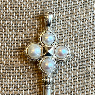 LAGOS .925 Sterling Silver Pearl Key Pendant