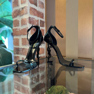 SAINT LAURENT Opyum YSL Black Patent Leather Heels SZ 41 (US 11)