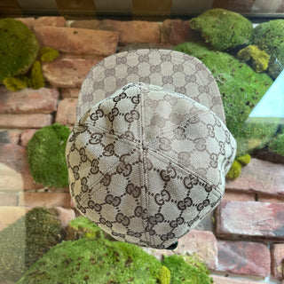 GUCCI Beige GG Canvas Baseball Hat SZL