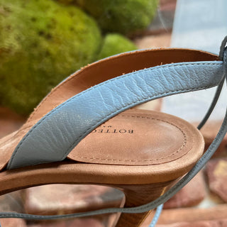 BOTTEGA Intrecciato Blue Leather Heels SZ 38.5 (US 8.5)