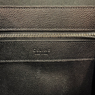 CELINE Horizontal Cabas Black Grained Calfskin Shopping Tote Bag
