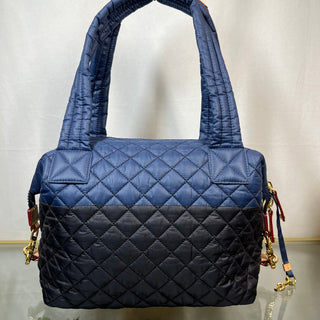 MZ WALLACE Sutton Deluxe Medium Navy Blue/ Black Tote