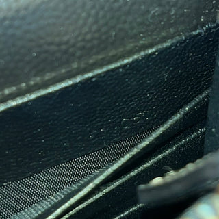 SAINT LAURENT Cassandre Wallet on Chain Pewter Matelassé Monogram Leather Bag