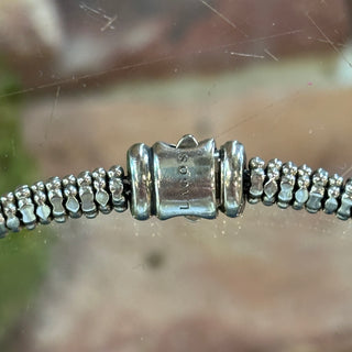 LAGOS Three Station Gold "X" Diamond Caviar Bracelet