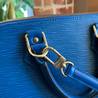 LOUIS VUITTON Toledo Blue Epi Leather Alma PM Bag