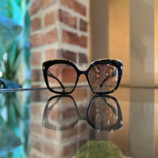 TOM FORD Chantalle TF944 01G Black Acetate Oversized Sunglasses