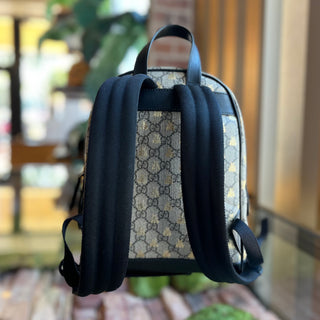 GUCCI Day Small GG Supreme Monogram Bees Print Backpack