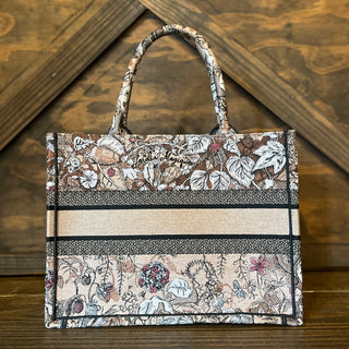 DIOR Jardin Magique Medium Pink Canvas Tote