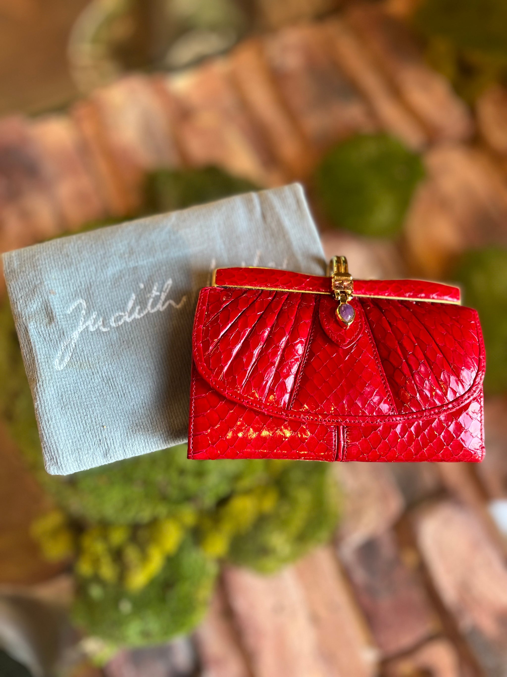 Judith Leiber Vintage Snakeskin Wallet