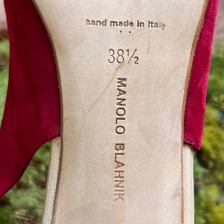 MANOLO Red Suede Heel SZ 38 (US 8)