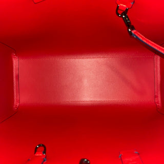 CHRISTIAN LOUBOUTIN Cabata Red Roses Leather Shoulder Tote Bag