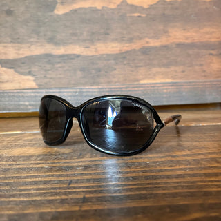 TOM FORD Jennifer TF8 Black Acetate Oval Sunglasses